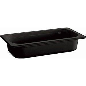 APS 83752 ECOLINE GN 1/3 melamine container met inkeping aan de rand, 32, 5 x 17, 6 x 6, 5 cm 2 ltr. zwart