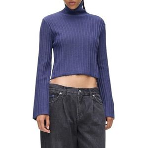 KARL LAGERFELD - Plisse - Trui - Donkerblauw / Zwart - Knitwear