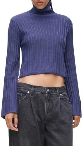 KARL LAGERFELD - Plisse - Trui - Donkerblauw / Zwart - Knitwear