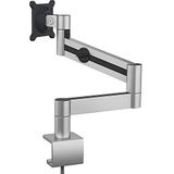 Durable 508323 Monitor beugel met arm voor 1 scherm, met tafelklem, flexibele zwenkarm 360° draaibaar, voor VESA-beeldschermen 21-27"", zilver