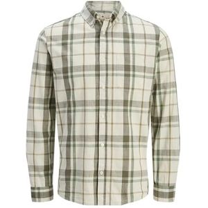 Jprblubrook Slub Check L/S Shirt, Tea Leaf, M