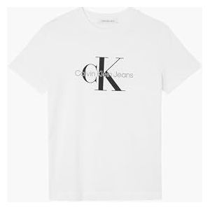 Calvin Klein Jeans Dames Core Monogram Regular Tee T-shirt, helder wit, S