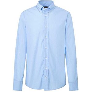 Hackett London Heren Mini Gingham FIL Coupe Shirt, Blauw (Blauw/Wit), L, Blauw (blauw/wit), L