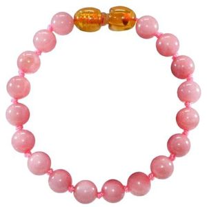 Babyarmband - Natuurstenen: Gekleurde rozenkwarts