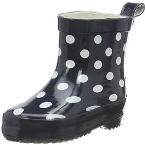Playshoes Uniseks rubberlaarzen voor kinderen, halve schacht, stippen, 18 EU