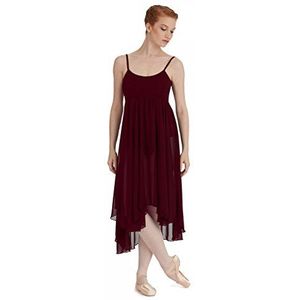 Capezio 126 Camisole Empire Dansjurken volwassenen, Bourgondië, M UK