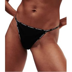 KARL LAGERFELD Dames G-String Met Mini-Logo, Zwart, S