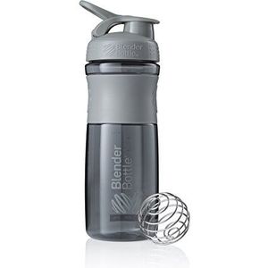 BlenderBottle Sportmixer Tritan drinkfles met BlenderBall, geschikt als proteïneshaker, eiwitshaker, waterfles of voor fitnessshakes, BPA-vrij, geschaald tot 500 ml, 590 ml, pebble grijs
