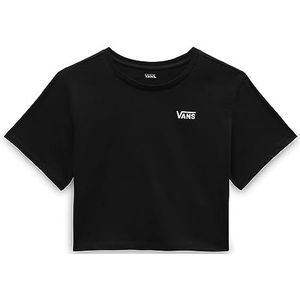 Vans Dames Little Drop V SS Crop T-shirt, zwart, XL, Zwart, XL