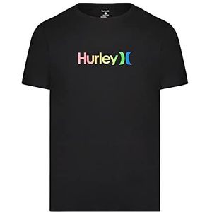 Hurley Heren One and Only Logo T-shirt, zwart/meerkleurig, medium