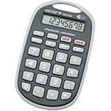 Genie 982 AM 8-cijferige rekenmachine (bevestigingsoog; batterijpower; robuust ontwerp) grijs