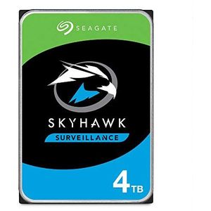 Seagate SkyHawk, 4 TB, Interne Harde Schijf, 3.5"", SATA 6 GB/s, 256 MB Cache, voor DVR/NVR-bewakingscamerasysteem, voor Video-opslag, 3 jaar Interne Rescue Services, FFP (ST4000VXZ16)