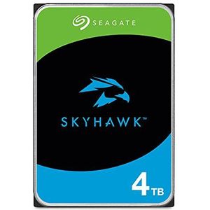Seagate SkyHawk 4TB, Interne Harde Schijf, 3.5"", voor DVR/NVR-bewakingscamerasysteem, voor Video-opslag, SATA 6 GB/s, 256 MB Cache, FFP, Data Rescue Service (ST4000VXZ16)