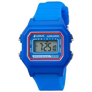Lorus Quartz horloge met siliconen band R2319NX9, Blauw, riem