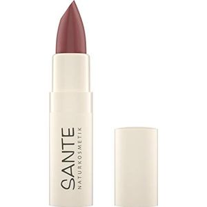 SANTE Naturkosmetik Moisture Lipstick 02 Sheer Primrose, lippenstift, transparante tot intense kleuren, met hyaluronzuur, zacht verzorgend en zacht beschermend, 4, 5 g, 40413
