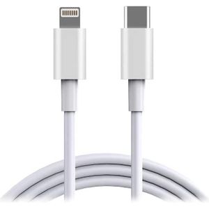 Dimelec USB-poort Pd type C naar Lightning 9 V 2A 18 W thermoplastische kabel opladen en gegevens 1 m iPhone 12