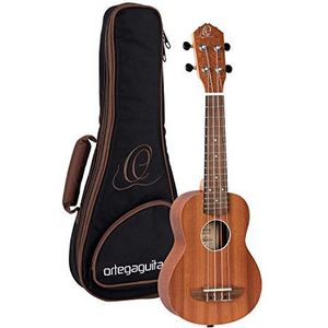 Ortega Guitars sopraan ukelele - Timber Series - inclusief gigbag - Sapele, mahonie (RFU10S)