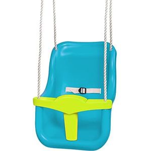 Hörby Bruk 4066 babyschommel, hoog turquoise/limoen (extra hoge rugleuning, kan in alle schommelposities worden opgehangen, geschikt voor jongens en meisjes, maximale belastbaarheid 25 kg)