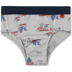 Sanetta Kinderjongensonderbroek slip zachte tailleband biologisch katoen, lichtgrijs, 80