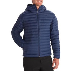 Marmot Heren Echo Featherless Hoody, Warme Puffy Jacket, geïsoleerde winterjas met capuchon, waterafstotende gewatteerde parka, lichtgewicht inpakbaar jack voor buiten, winddicht, Arctic Navy, S