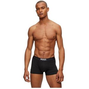 BOSS - Ondergoedset - Zwart - Katoen-jersey - T-shirt en Boxershorts