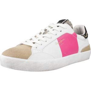 Pepe Jeans Dames Lane Elle W Sneaker, Rood ((Fresa Rood), 6 UK, Rood Fresa Rood, 6 UK