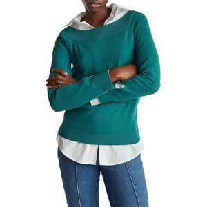 UNITED COLORS OF BENETTON - Trui - Smaragd - Slanke Pasvorm - Lange Mouw