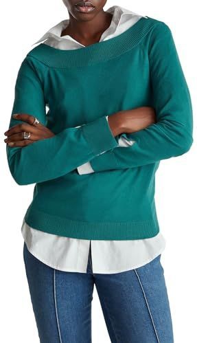 UNITED COLORS OF BENETTON - Trui - Smaragd - Slanke Pasvorm - Lange Mouw