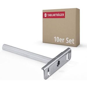 Gedotec Metalen houders voor zwevende planken | discrete wandhouder | model CLEVER | bevestiging van planken 10 x 100 mm | schroefmontage | verzinkt staal met zink coating | 10 stuks