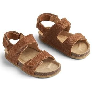 Wheat Unisex kinderen teenvrije kurk-sandaal Cameron echt leer loopschoen, 9002 cognac, 32 EU