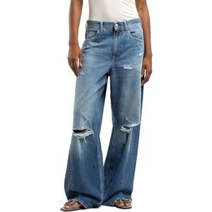 Replay Dames Baggy Jeans Narja Original Collectie, 009, medium blue., 32W x 32L