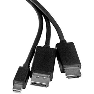 StarTech.com 2 m 6 ft HDMI, DisplayPort of Mini DisplayPort naar HDMI-converterkabel - HDMI, DP of Mini DP naar HDMI-adapterkabel (DPMDPHD2HD), zwart