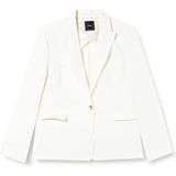 Pinko - Peak Lapel Blazer - Wit - Linnenmix
