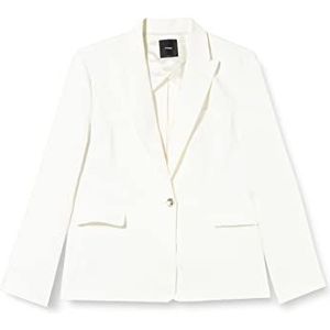 Pinko - Peak Lapel Blazer - Wit - Linnenmix