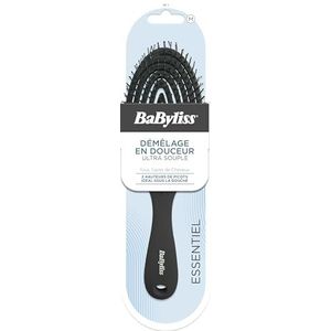 BaByliss - 3D-borstel - Zachte ontwarring - 2 noppenhoogtes - Ideaal voor douche - Voor alle haartypes - Soft touch - Essentiële serie - Willekeurige kleur zwart of groen