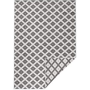 Northrugs In & Outdoor omkeerbaar tapijt Nizza grijs crème, 120x170 cm