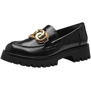 TAMARIS - Loafers - Zwart - Synthetisch Materiaal - Ketting Detail