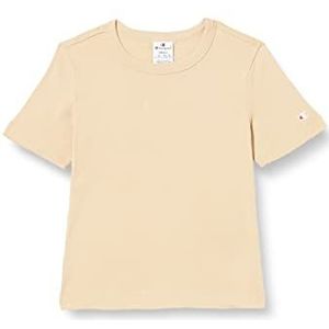 Champion Legacy American Classics Soft Cotton 1x1 Rib Slim S/S T-shirt, bruin, taupe, XS dames