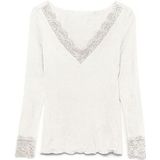 Vmskye - Top - V-Hals - Lange Mouwen - Kanten Detail - Slim Fit