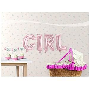 Folat - Baby Roze Folie Ballonnen Set GIRL