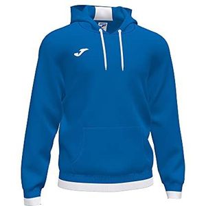 Joma XS sweatshirt met capuchon Comfort II, uniseks volwassenen, koningsblauw, wit