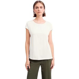 Street One Studio Basic damesshirt met plooien, off-white, 44