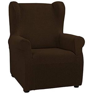Martina Home Fauteuil cover Daytona. Wing stoel Chocolade bruin