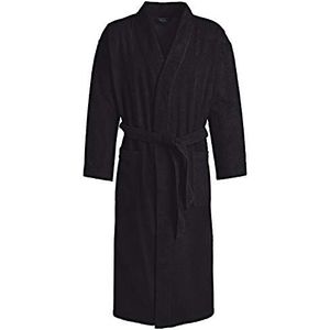Egeria TOPAS Unisex badjas in kimonvorm voor dames en heren, maat L, kleur zwart