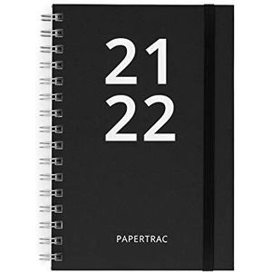 PapertRAC 3007 Academic Agenda 21-22 Black - Week Vista - 160 pages - Size A5-14 x 21.2 cm