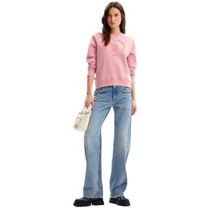 Sweatshirt - Ronde Hals - Sweatstof - Lange Mouw - Normale Pasvorm - Motiefprint - Sierstenen