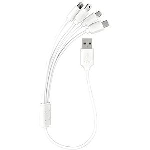 HEITECH Multi USB-oplaadkabel 4 in 1 voor alle smartphones USB A-stekker op type C2