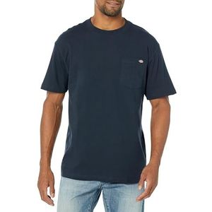 Dickies - T-shirt voor heren, klassiek T-shirt, voorvak met logo, Donkerblauw, XL