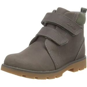 Clarks Heath Strap K Combat Boot voor jongens, Grijs, 9.5 UK Child