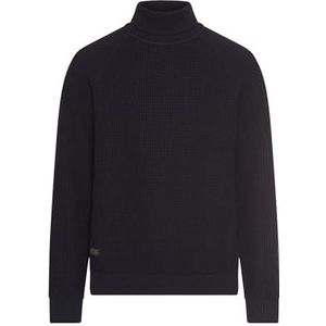 camel active - Gebreide Trui - Marineblauw - Met Opstaande Kraag